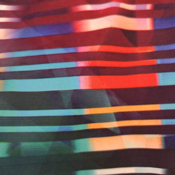 Athleta Womens Multicolor Striped Capri Leggings Size Small Tall Crop Zip Pocket - Picture 8 of 9